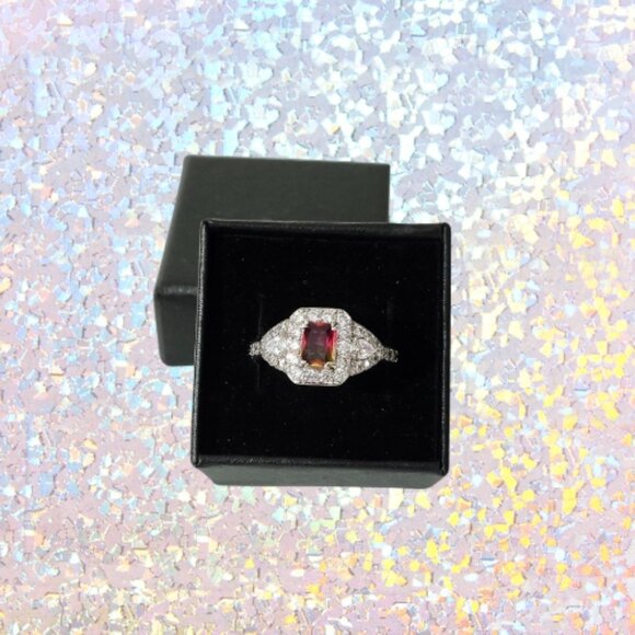 BP Original Collection Lab Created Watermelon Tourmaline Ring (Size 9) - Picture 5 of 7